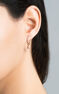Rose gold-plated silver R initial medallion charm  , J03455-03-R