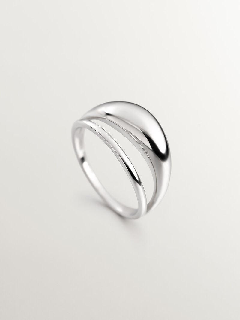 925 Silver Double Ring image number 4