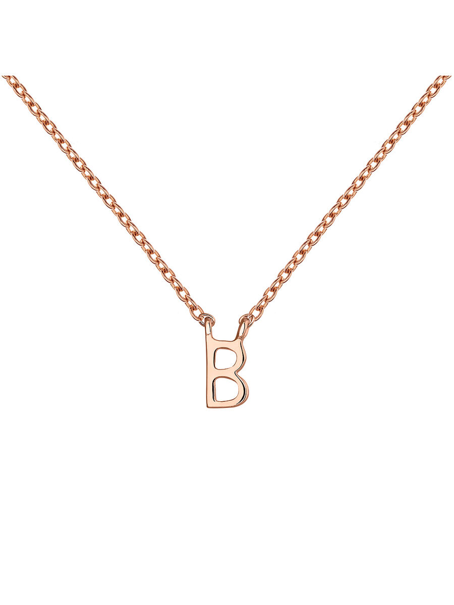 Rose gold Initial B necklace , J04382-03-B, mainproduct