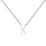Collier iniciale K or blanc, J04382-01-K