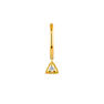 Gold triangle hoop piercing diamond 0.012 ct. , J04366-02-H