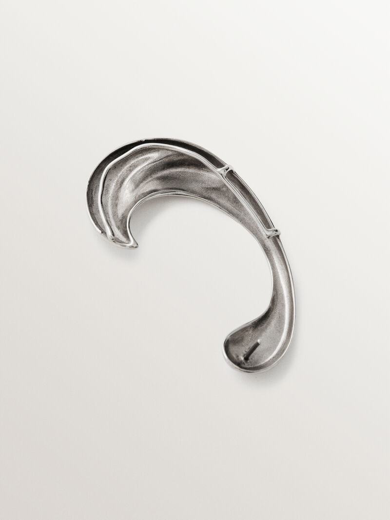 Textured 925 silver earcuff earring image number 8