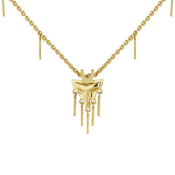 Gold plated fantasy motifs necklace , J04554-02, mainproduct