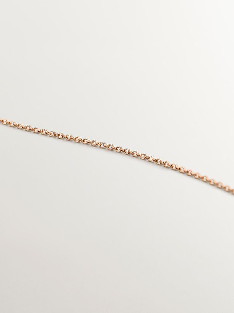 18K rose gold pendant with lab-grown blue opal and emeralds. image number 2