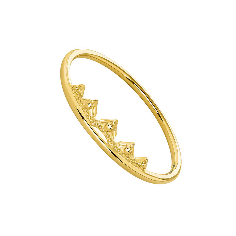 Gold crown ring , J04517-02, hi-res