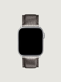 Bracelet Apple Watch en cuir de buffle gris titane, IWSTRAP-SL,hi-res