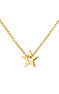 Gold plated maxi star pendant necklace, J04932-02