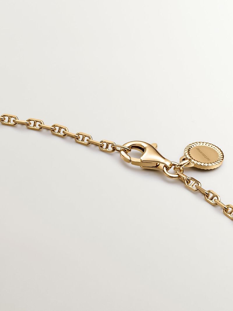 18K Yellow Gold Plated 925 Silver Curb Chain image number 4