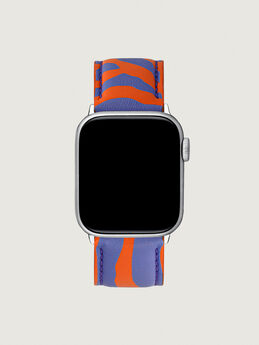 Correa Apple Watch cuero zebra naranja y morada, IWSTRAP-OPA, mainproduct