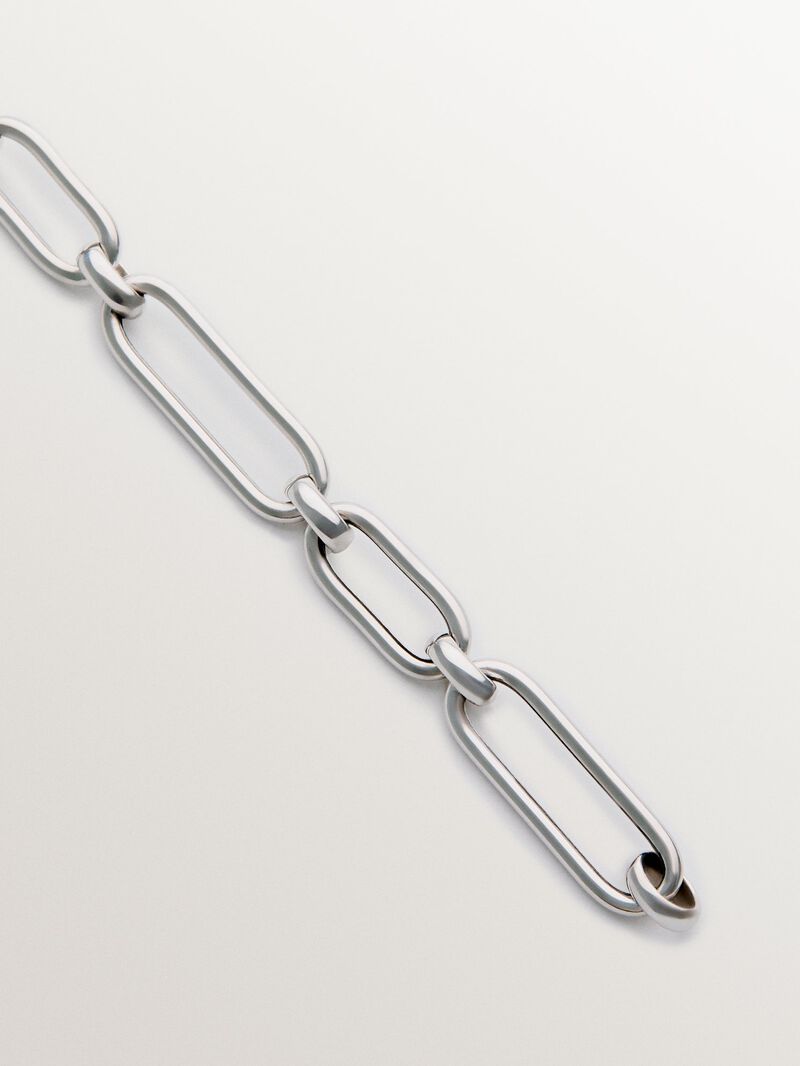 925 silver chain with rectangular links image number 7
