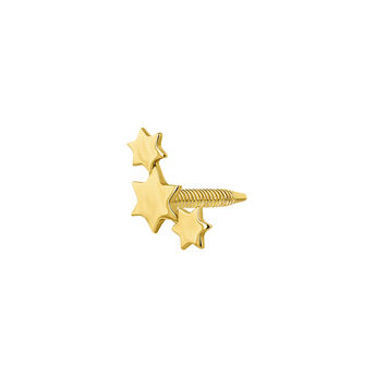 9 kt gold star earring piercing , J04520-02-H, mainproduct