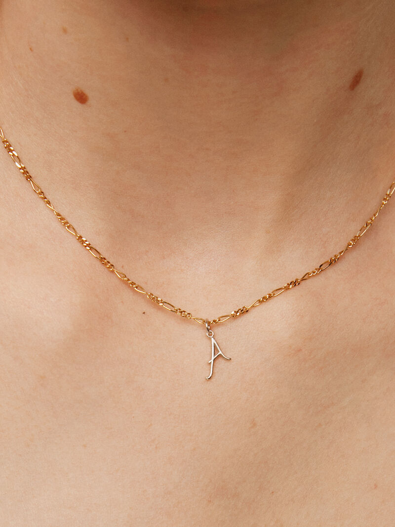 925 Silver Charm with initial A image number 1