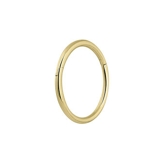 Single 9kt yellow gold small hoop earring, J05128-02-H,hi-res
