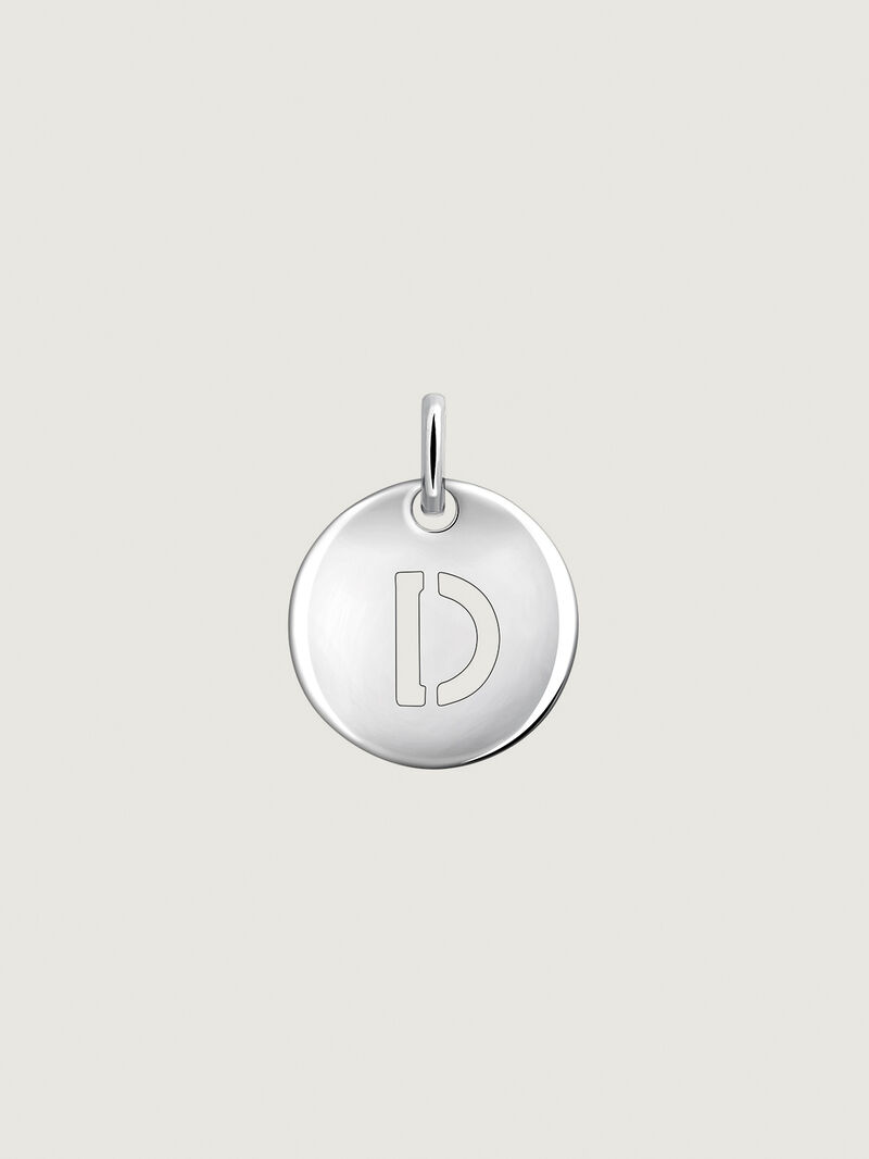 925 Silver Charm with initial D image number 0