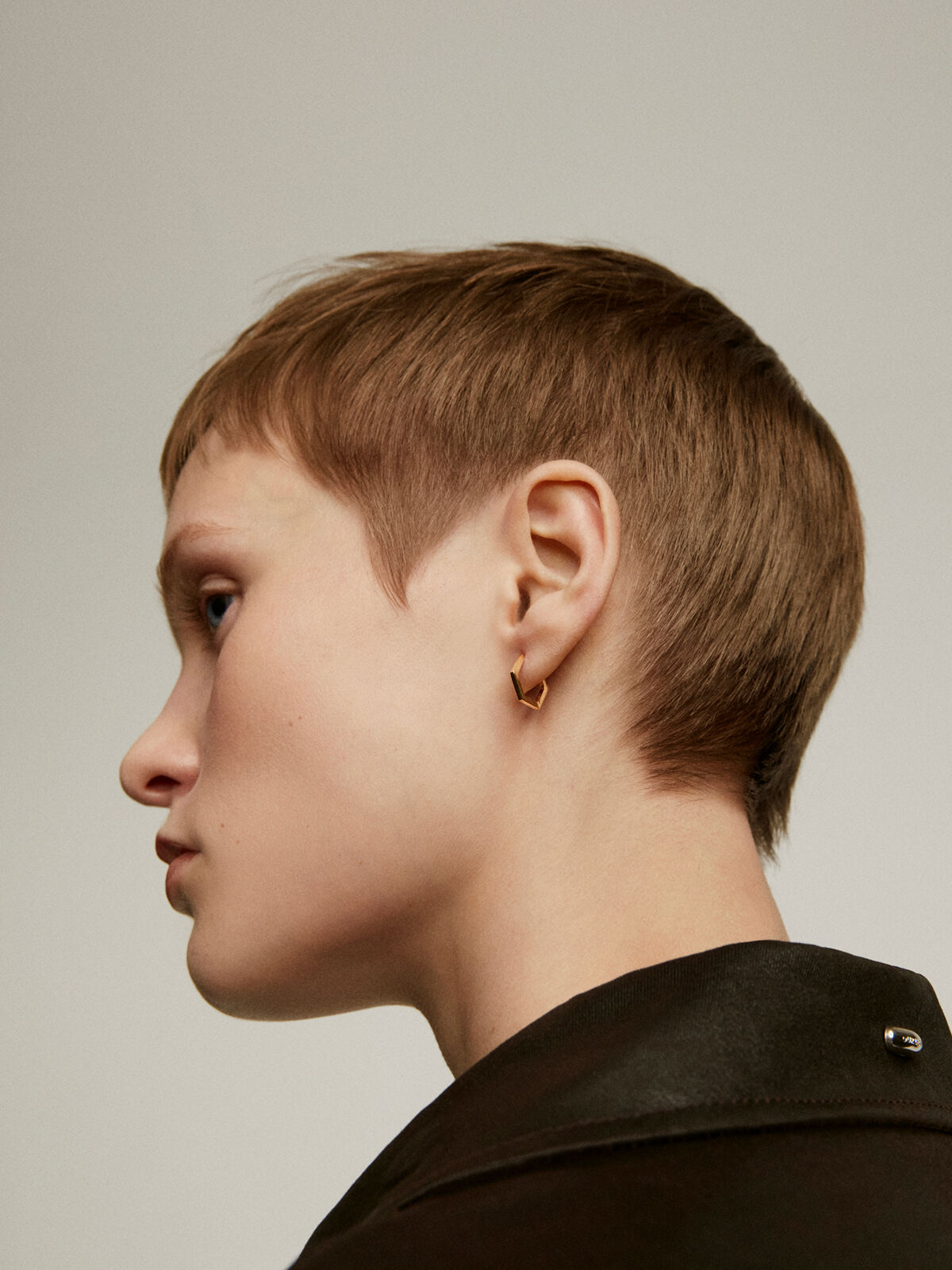 Men's rose 2025 gold hoop earrings