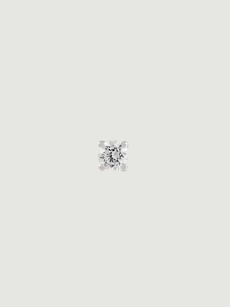 Individual white gold earring with 0.03cts diamond image number 0