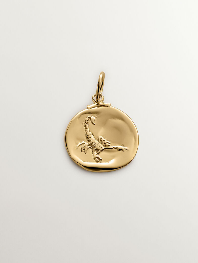 925 Silver Scorpio Charm coated in 18K yellow gold image number 0