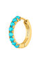 9kt gold turquoise hoop earring , J04695-02-TQ-H