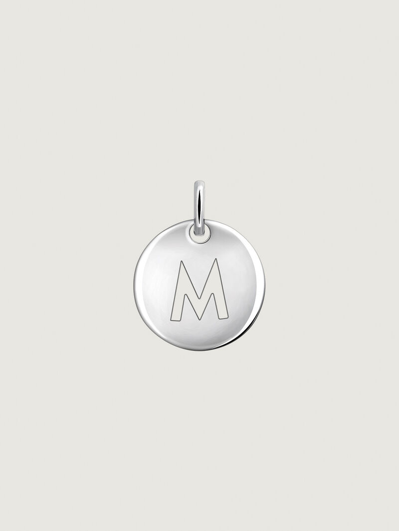 925 Silver Charm with initial M image number 0