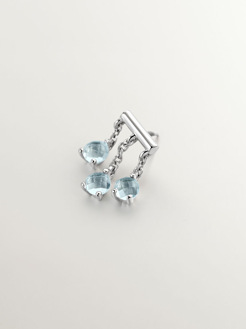 Individual 18K White Gold Pending with Sky Blue Topacios image number 6