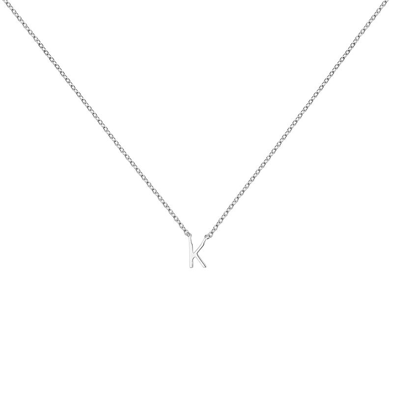 White gold Initial K necklace, J04382-01-K, hi-res