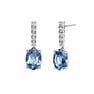 Long silver earrings with topaz , J03752-01-LB-WT