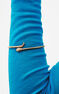 Pulsera serpiente fina tubogas plata recubierta oro, J04290-02