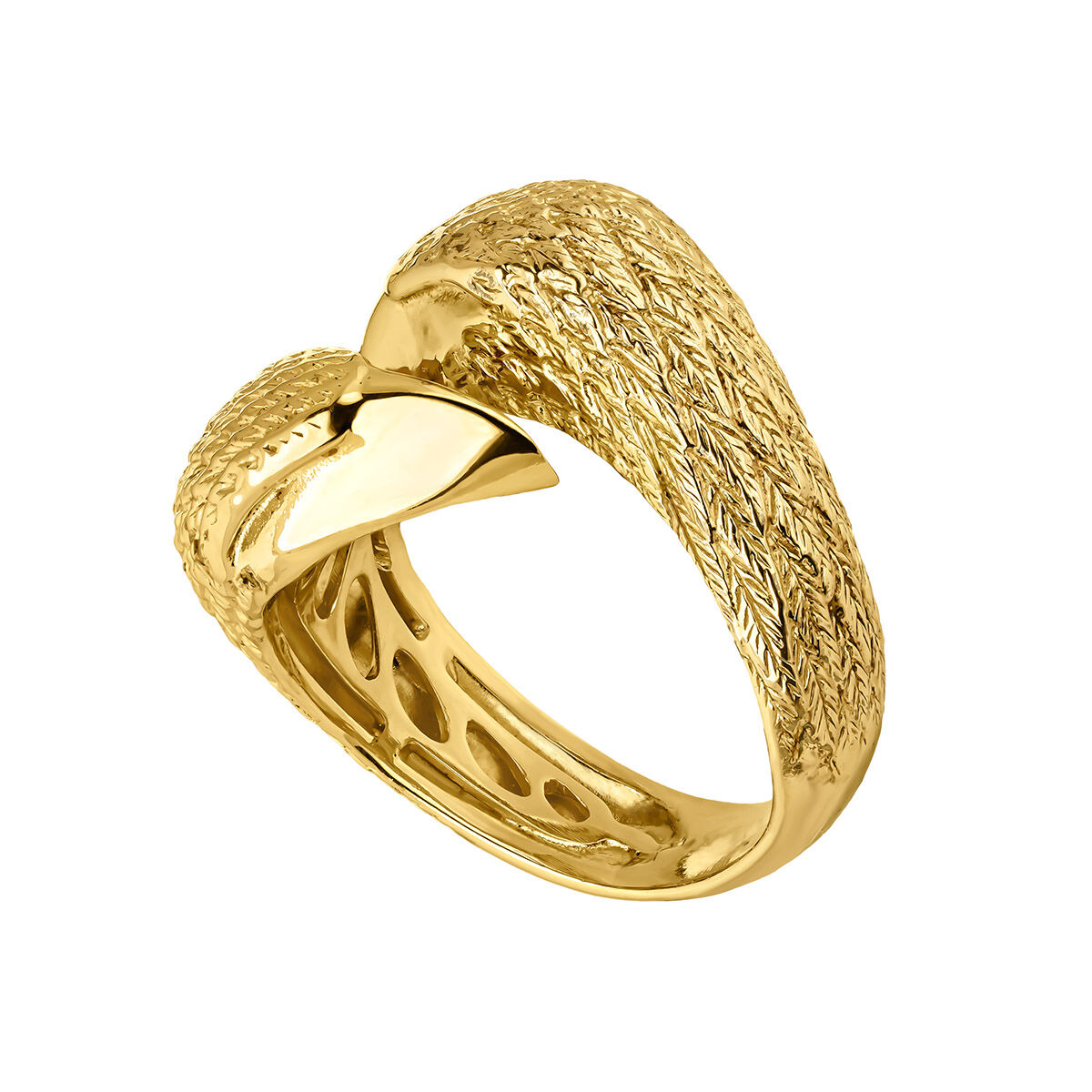 Gold plated double eagle ring , J04549-02, hi-res