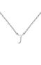 White gold Initial J necklace , J04382-01-J