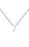White gold Initial J necklace , J04382-01-J