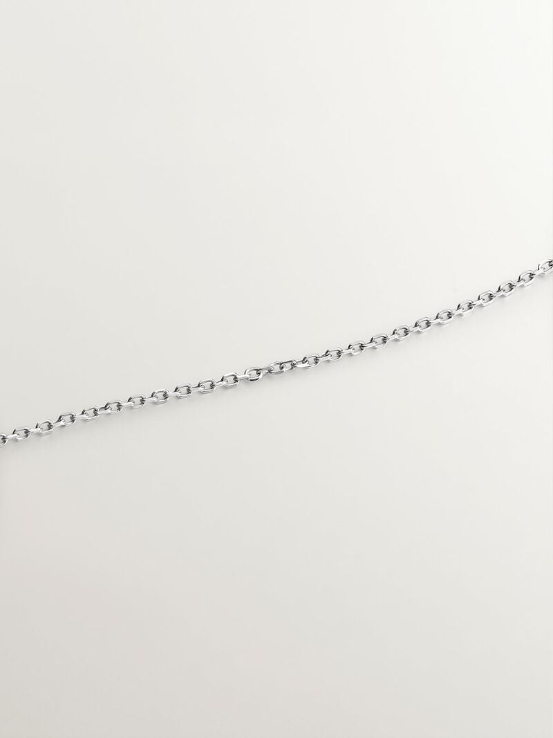 18K white gold pendant with cross featuring white diamonds. image number 4