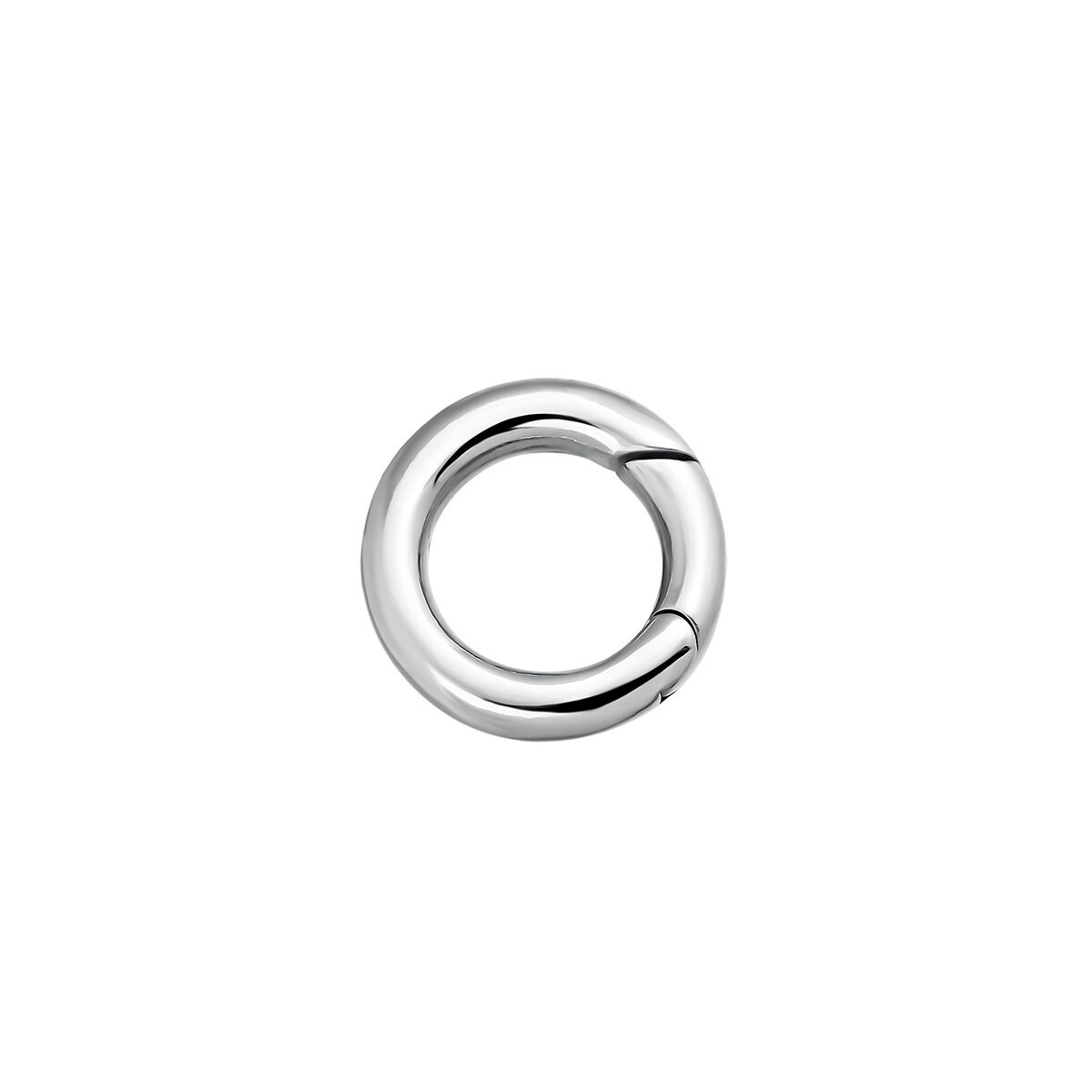 Round silver hinged clasp, J05348-01, hi-res