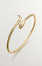 Pulsera serpiente fina tubogas plata recubierta oro, J04290-02