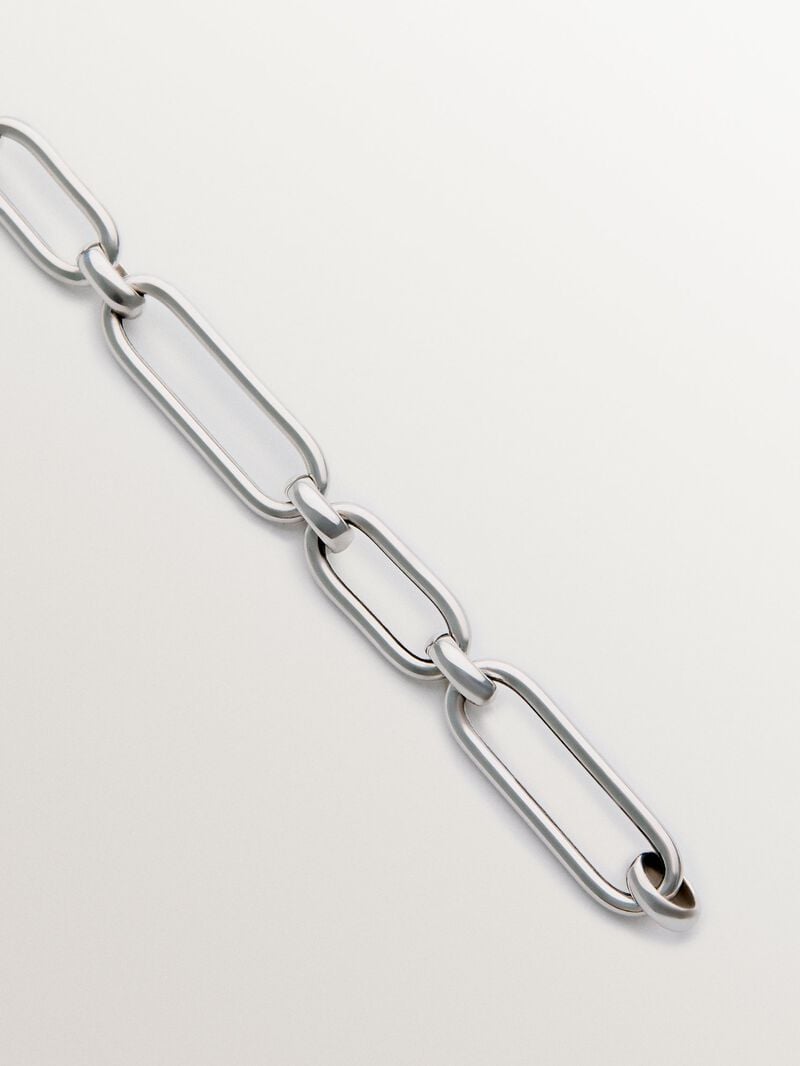 925 silver chain with rectangular links image number 7
