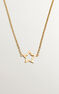 Colgante estrella hueca plata recubierta oro , J00659-02