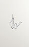 Silver W initial charm  , J03932-01-W