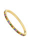 9kt yellow gold ring with multi-coloured stones, J04339-02-MULTI