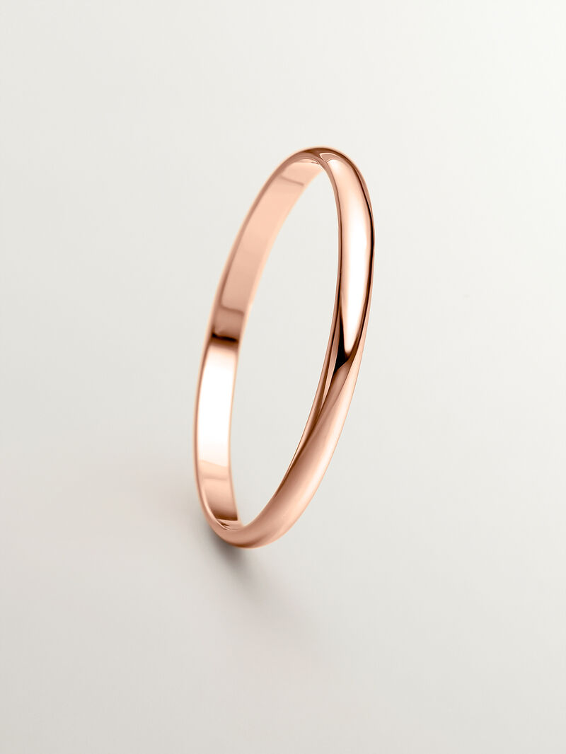 1.95mm half round rose gold wedding band image number 2