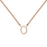 Collier initiale O or rose, J04382-03-O