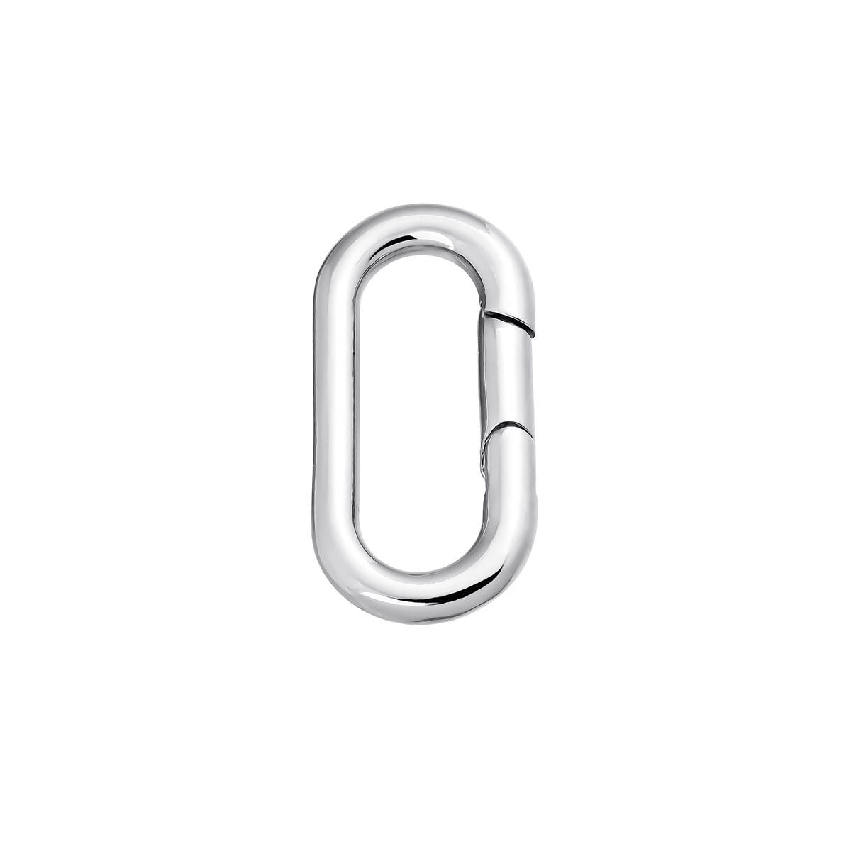Oval silver hinged clasp, J05347-01, hi-res