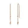 Rose gold plated bird and star motif earrings , J04609-03