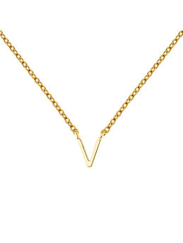Collar inicial V oro 9 kt , J04382-02-V, mainproduct