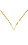Gold Initial V necklace , J04382-02-V