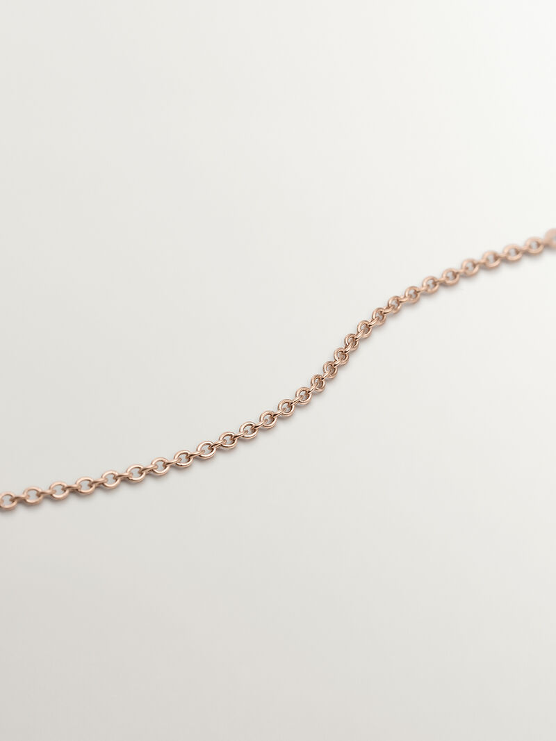 Simple 925 silver chain bathed in 18K rose gold image number 2