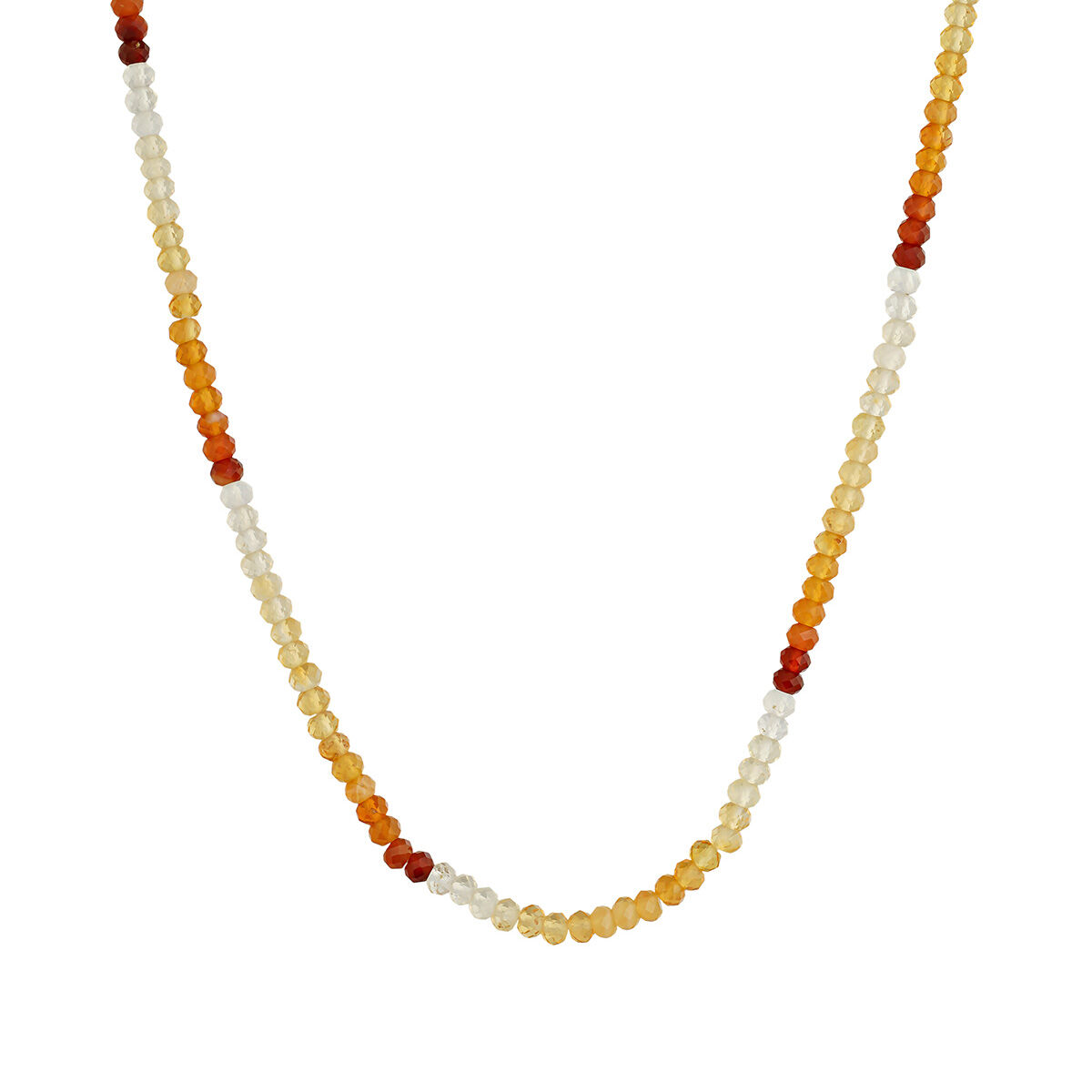 Necklace in 18k yellow gold-plated silver with multicoloured opal beads, J04922-02-MOP, hi-res