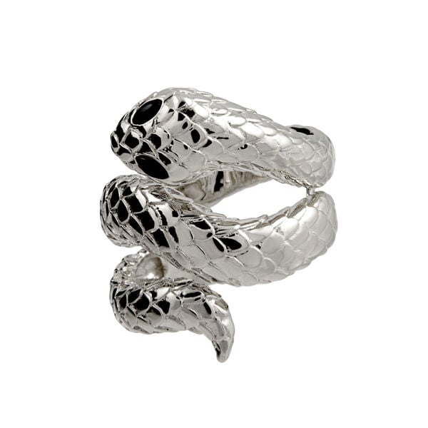 Silver open snake ring , J00305-01,hi-res