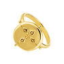 Large gold plated medal ring, J04261-02