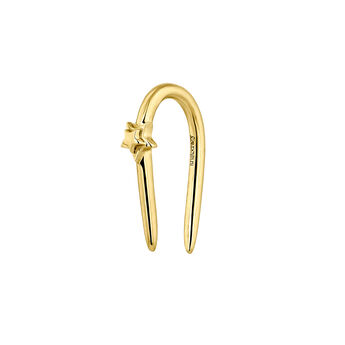 Piercing herradura de oro amarillo de 9kt con estrella, J05171-02-H, mainproduct