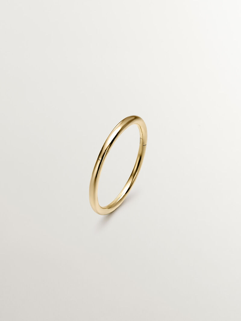 Small individual 9K yellow gold hoop earring image number 0