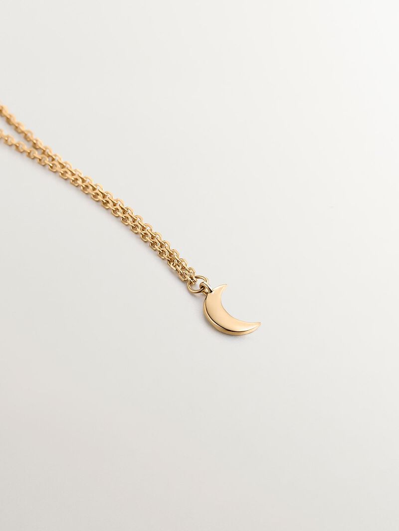 9K Yellow Gold Pendant with Moon image number 2